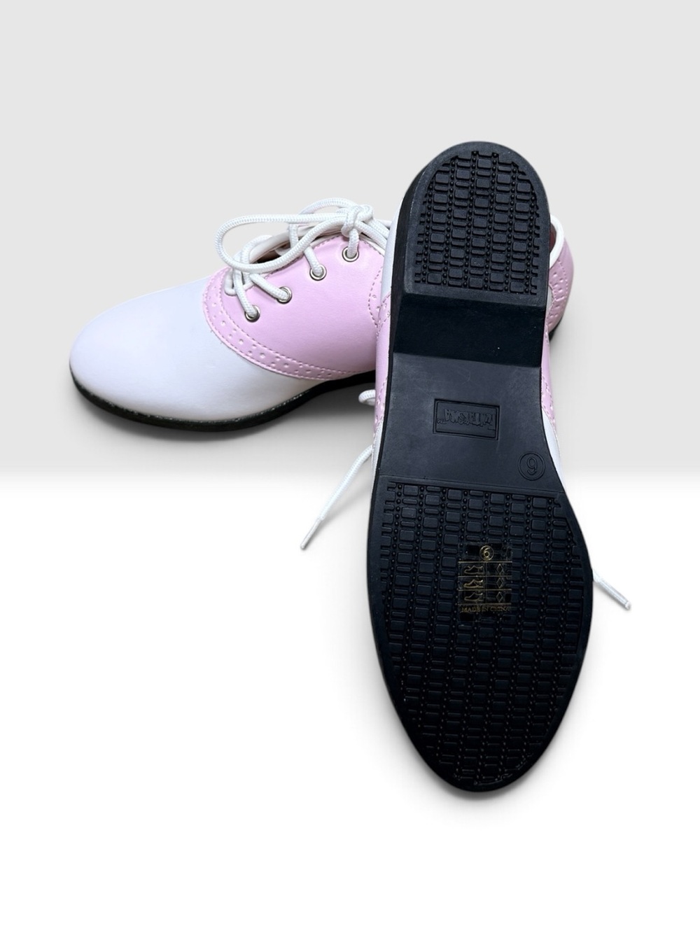 Funtasma White and Pink Two-Tone Lace-Up Flats - Picture 5 of 5